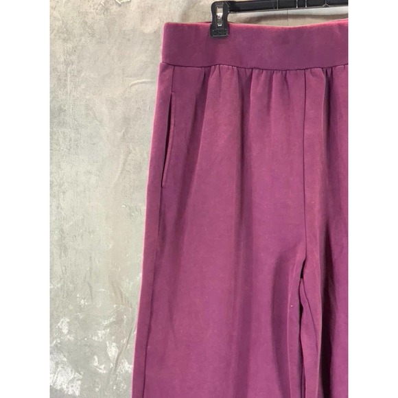 And Now This Women's Deep Eggplant Wash Wide-Leg Pull-On Pants SZ 2XL - Picture 3 of 9